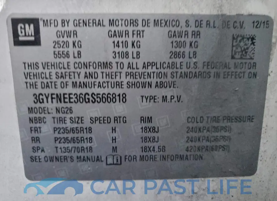 3GYFNEE36GS566818# 12