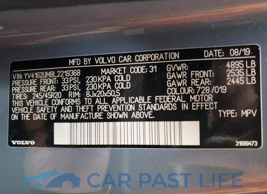YV4162UM8L2219368# 13