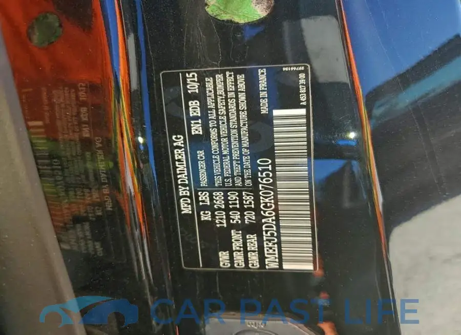 WMEFJ5DA6GK076510# 12
