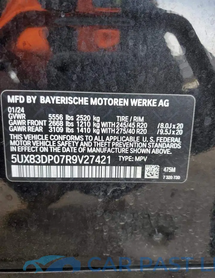 5UX83DP07R9V27421# 13