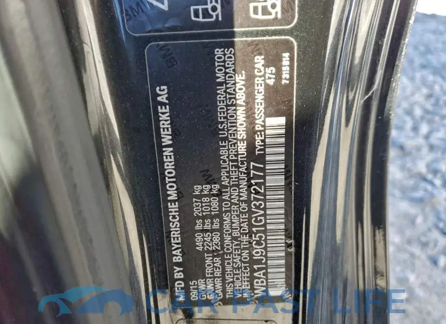WBA1J9C51GV372177# 12