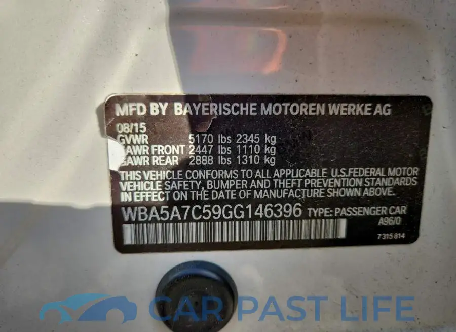 WBA5A7C59GG146396# 12