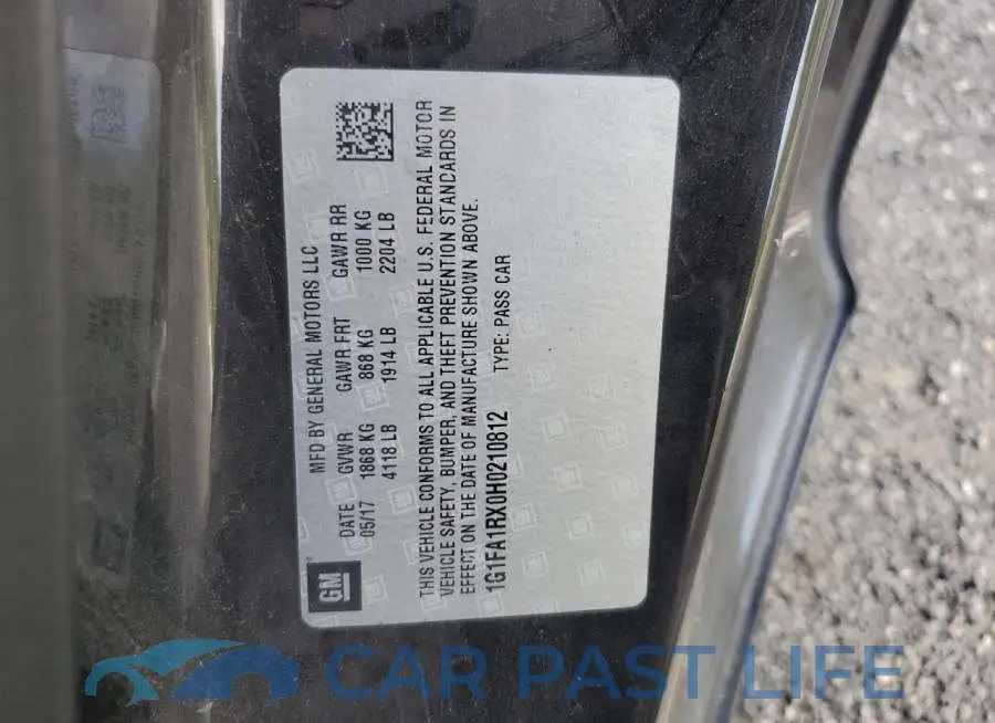 1G1FA1RX0H0210812# 12