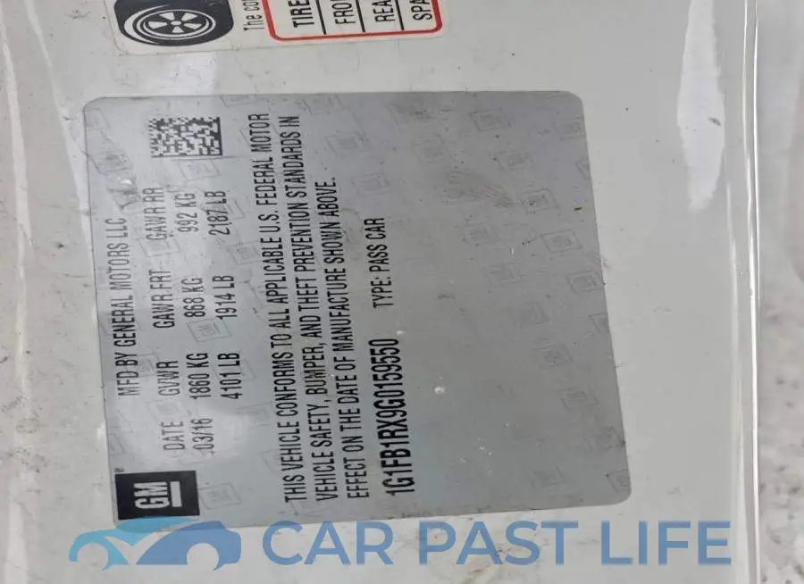 1G1FB1RX9G0159550# 12