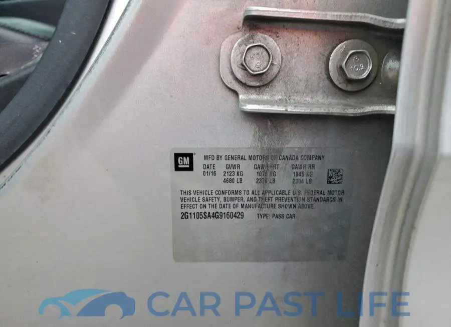 2G1105SA4G9160429# 12