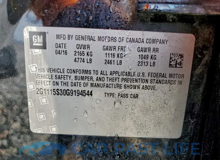 2G1115S30G9194544# 12