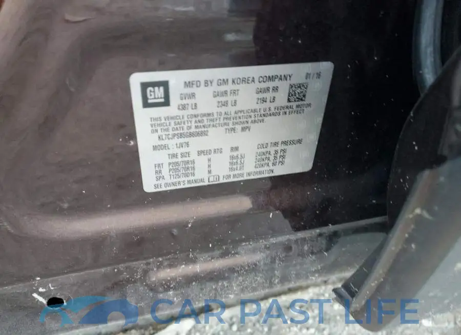 KL7CJPSB5GB606892# 13