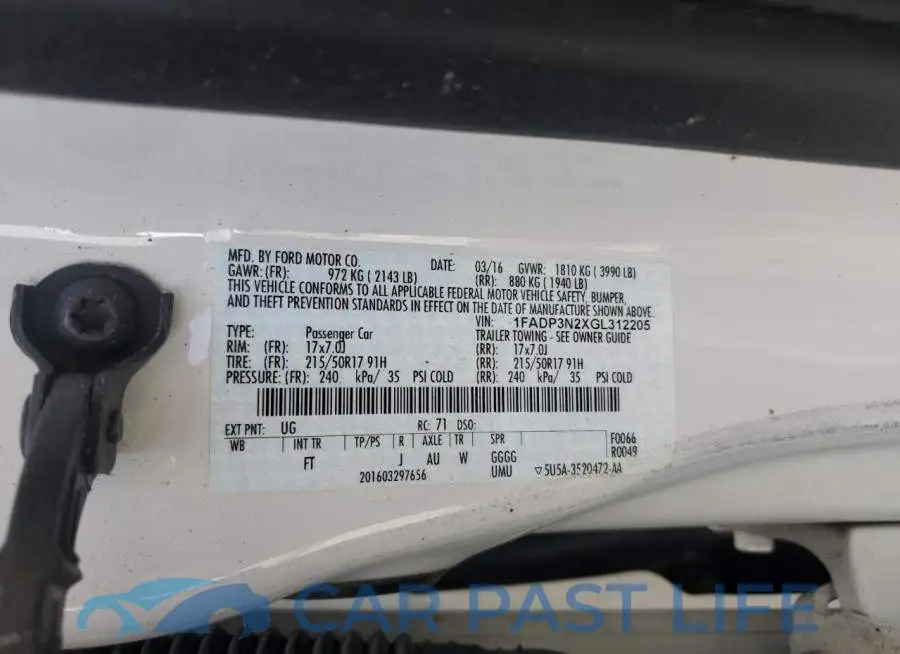 1FADP3N2XGL312205# 12