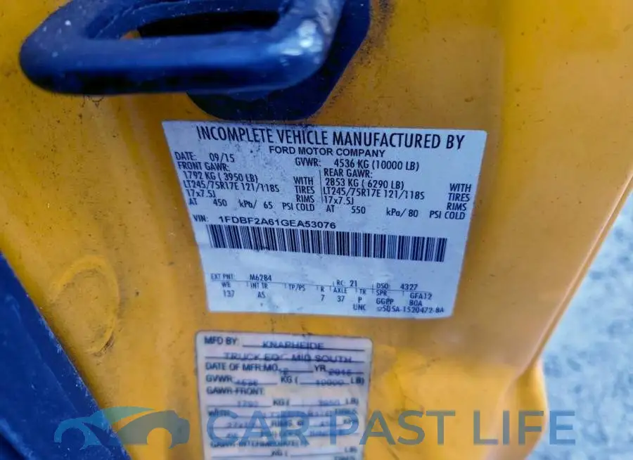1FDBF2A61GEA53076# 12