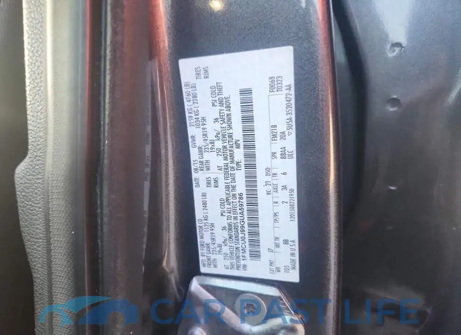 1FMCU0J99GUA59786# 13