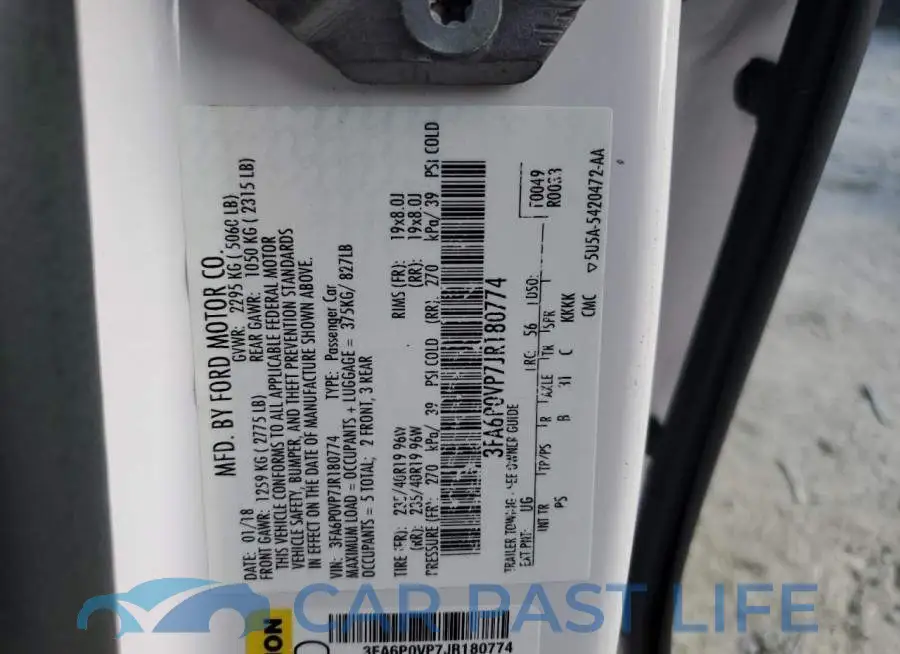 3FA6P0VP7JR180774# 12