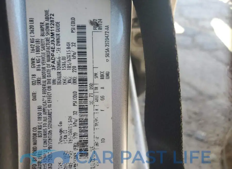 3FADP4EJ9JM112872# 12