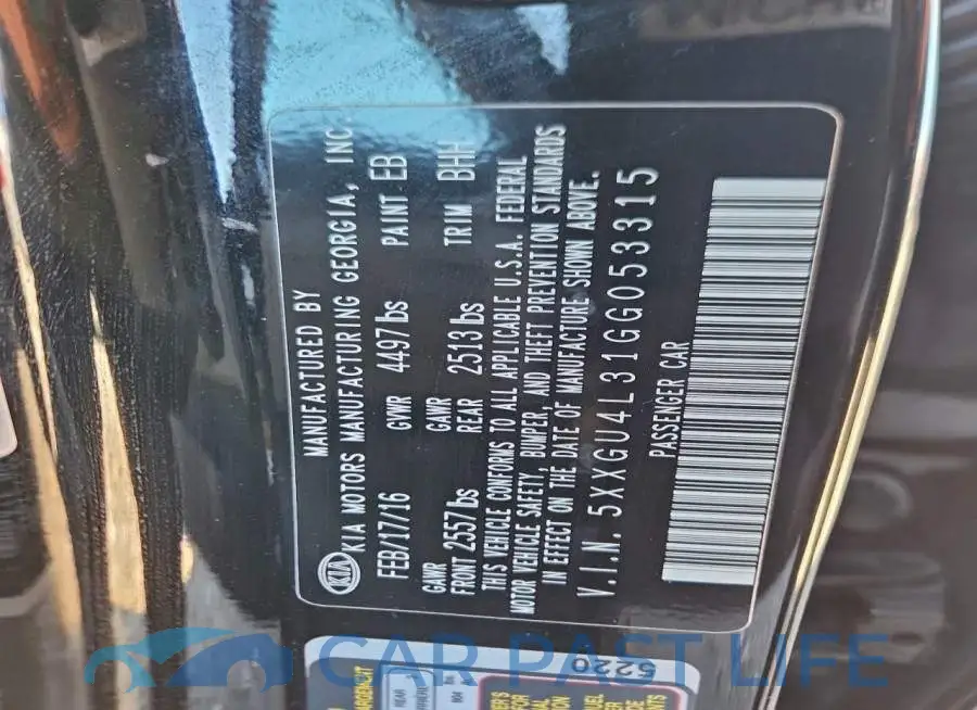 5XXGU4L31GG053315# 12