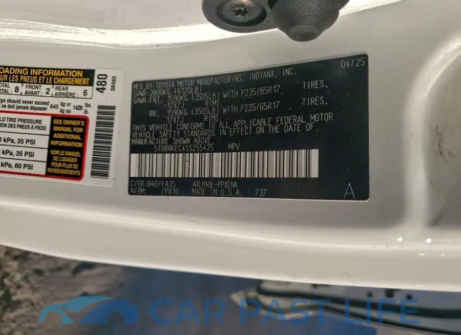 5TDBRKEC4SS255425# 13
