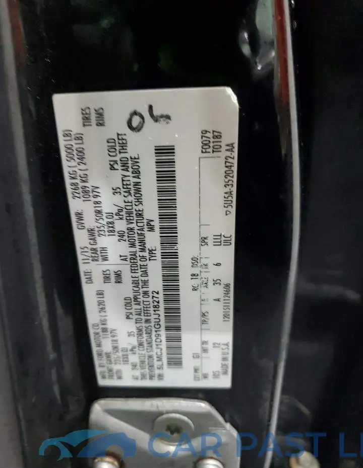 5LMCJ1D91GUJ18272# 14