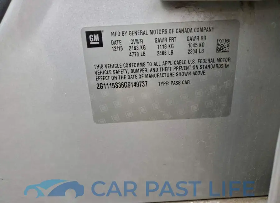 2G1115S36G9149737# 12