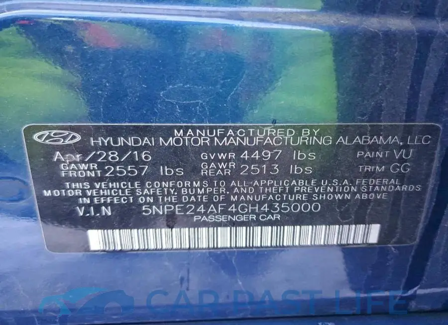 5NPE24AF4GH435000# 12
