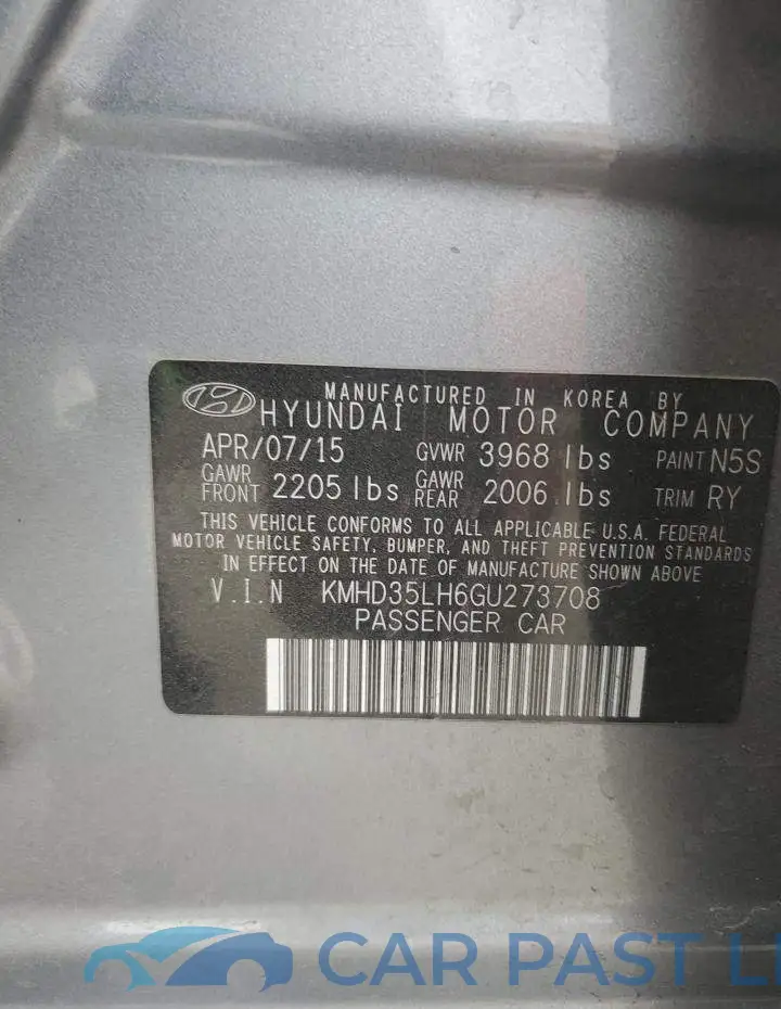 KMHD35LH6GU273708# 12