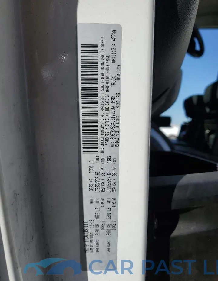 3C6TRVBG4LE102690# 14