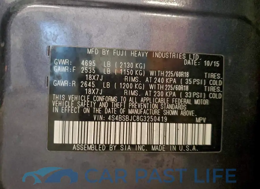 4S4BSBJC8G3250419# 14