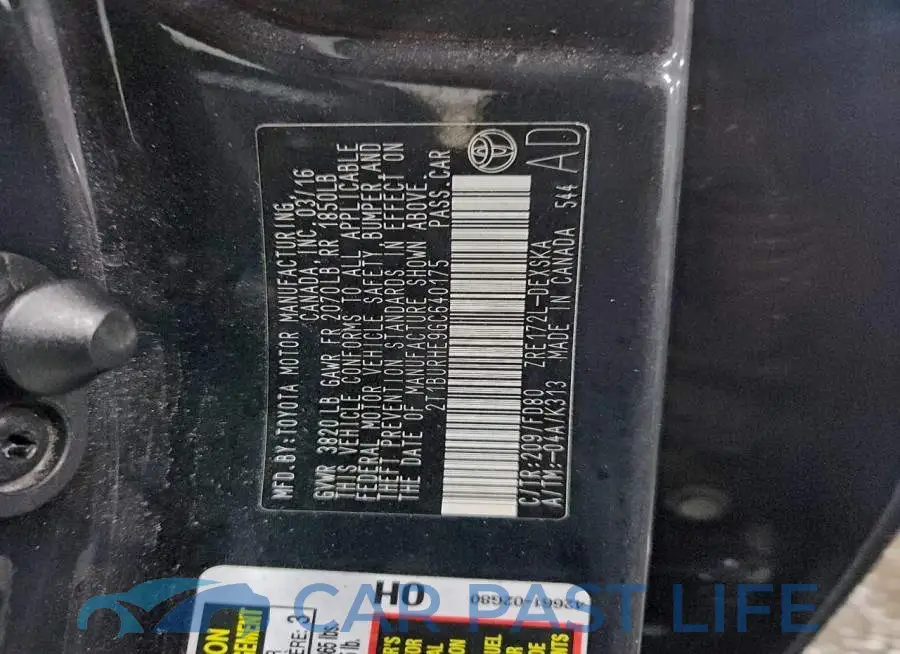 2T1BURHE9GC640175# 12