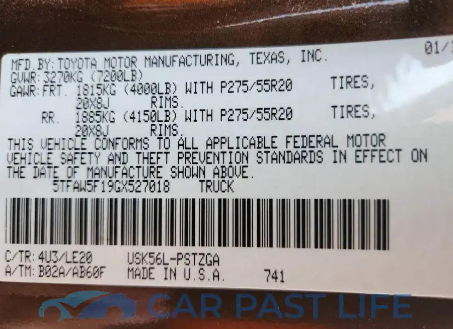 5TFAW5F19GX527018# 13