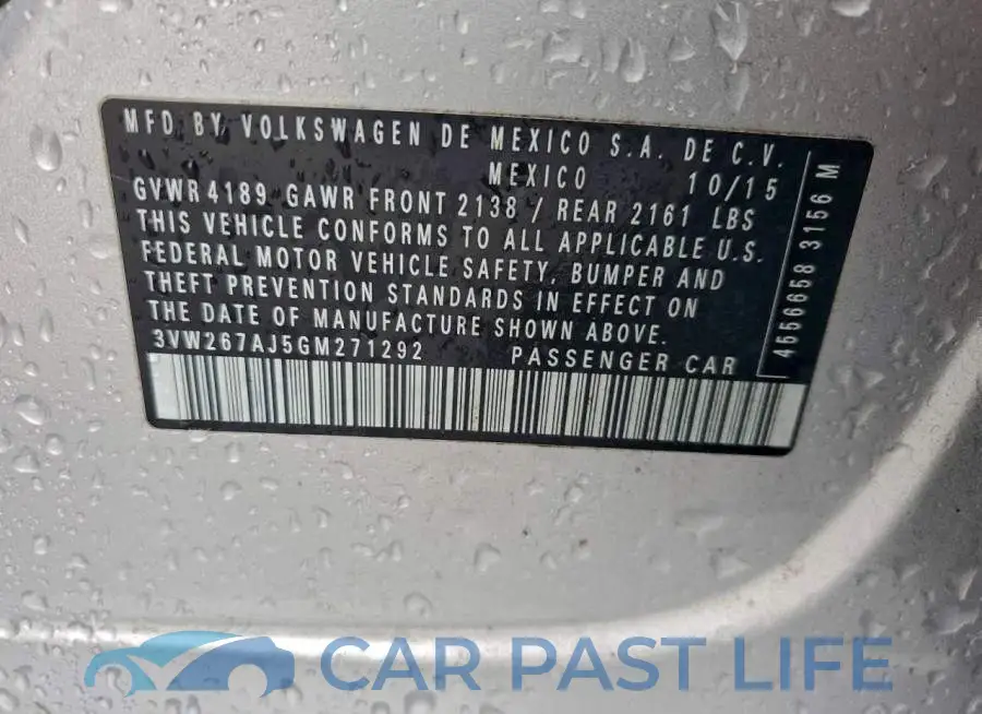 3VW267AJ5GM271292# 12