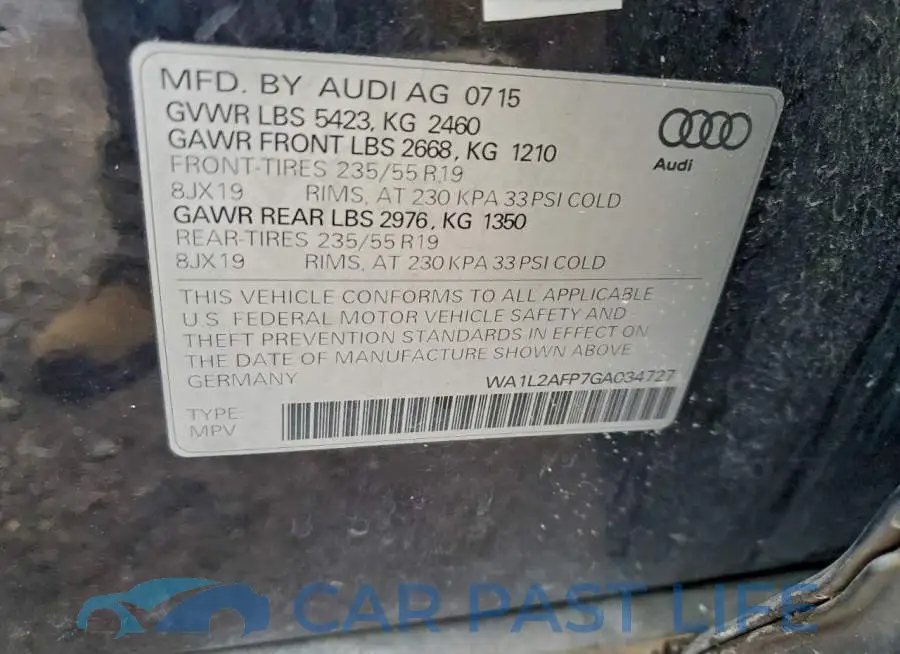 WA1L2AFP7GA034727# 12