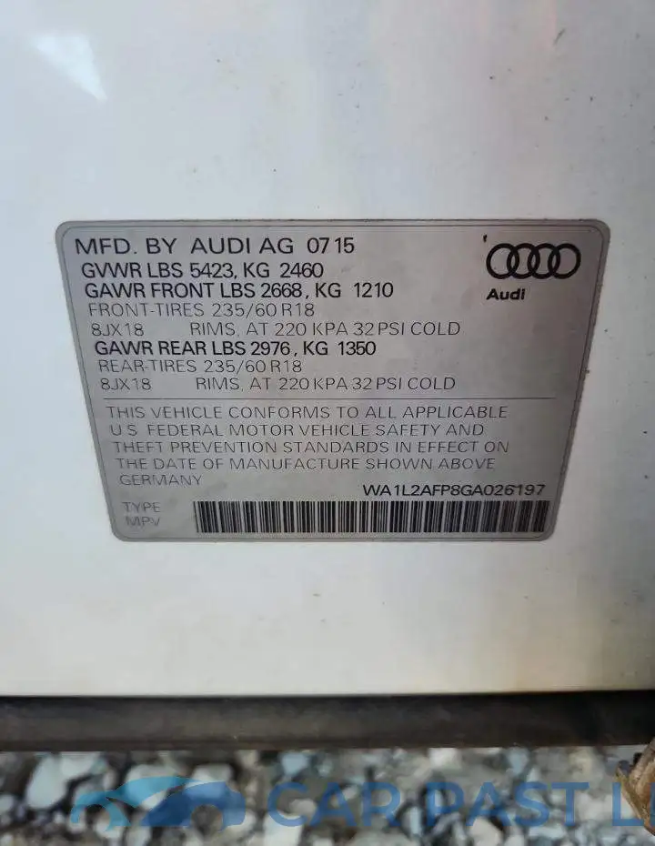WA1L2AFP8GA026197# 13
