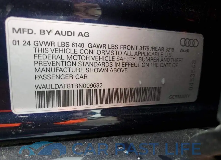 WAULDAF81RN009632# 12