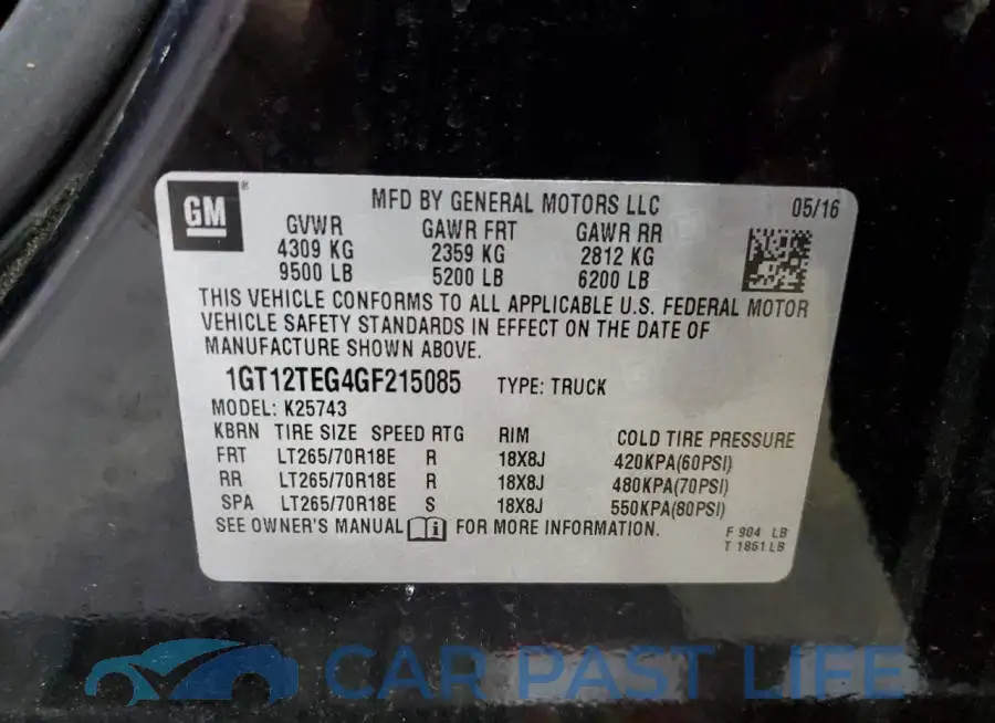 1GT12TEG4GF215085# 12