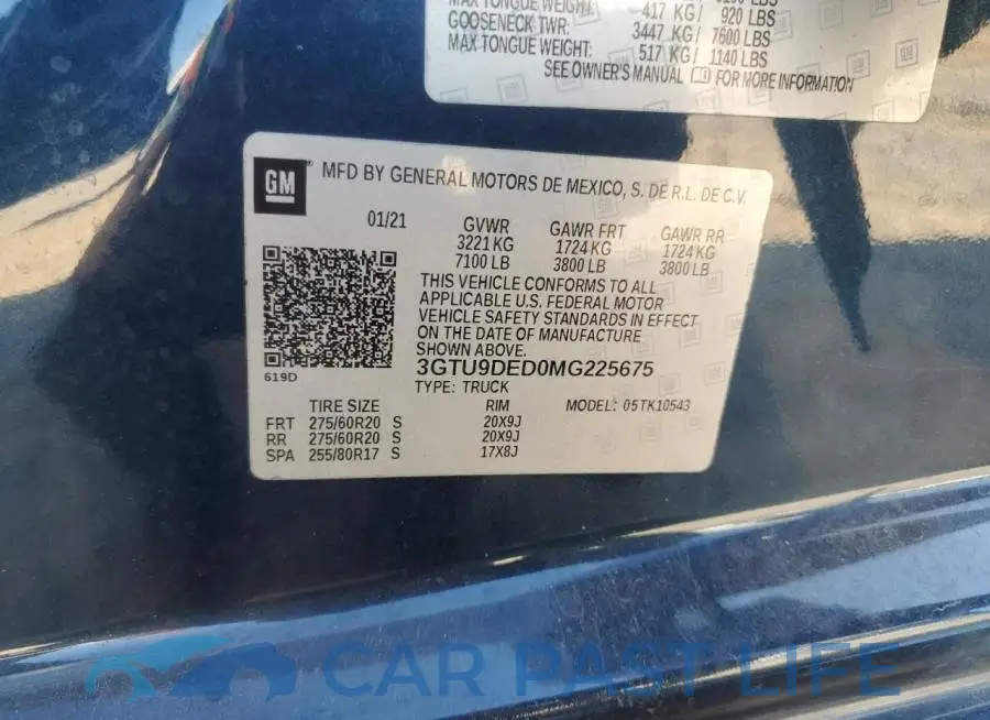3GTU9DED0MG225675# 13
