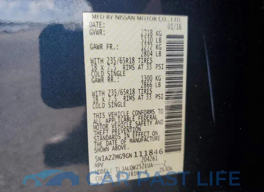 5N1AZ2MG9GN111846# 14
