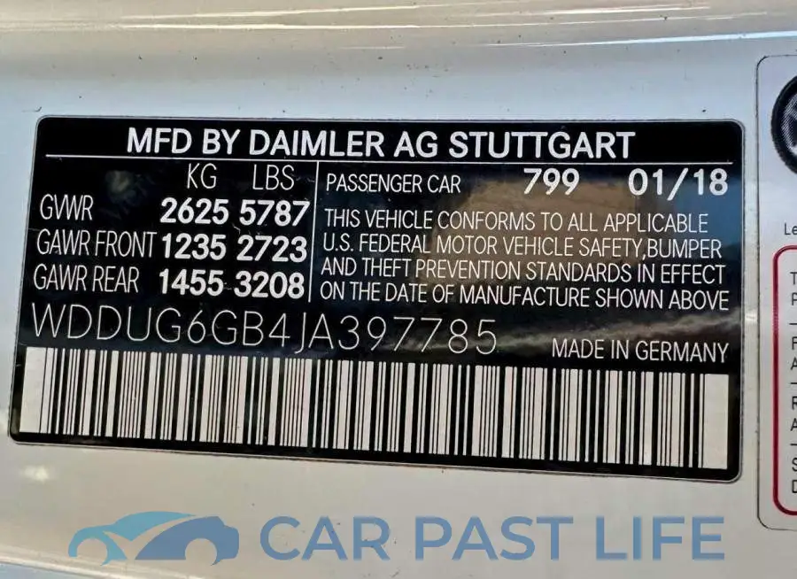 WDDUG6GB4JA397785# 10