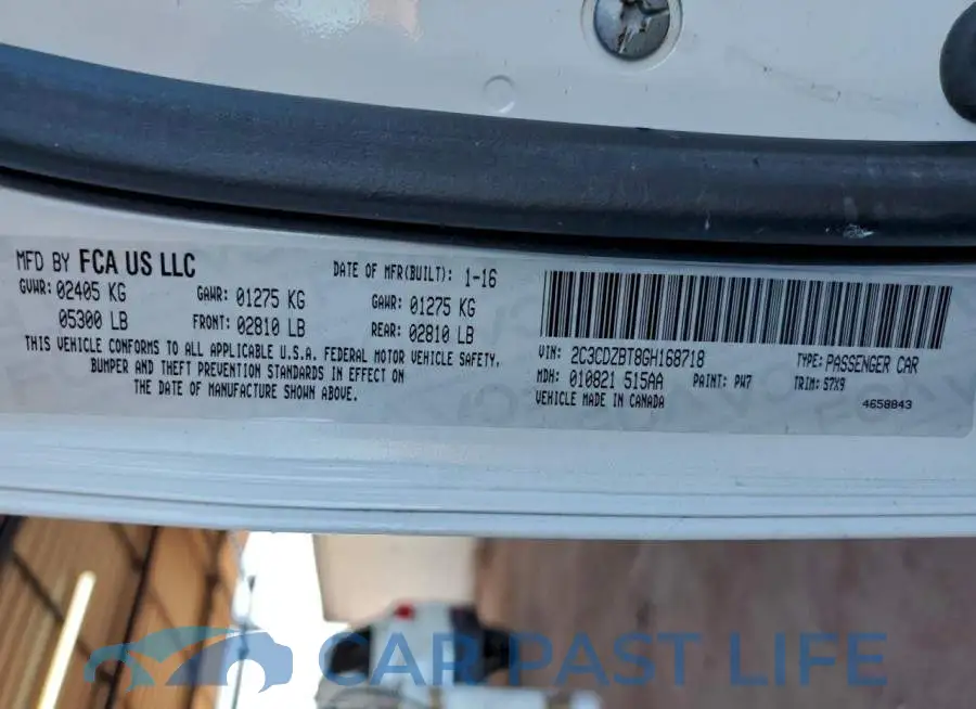 2C3CDZBT8GH168718# 12