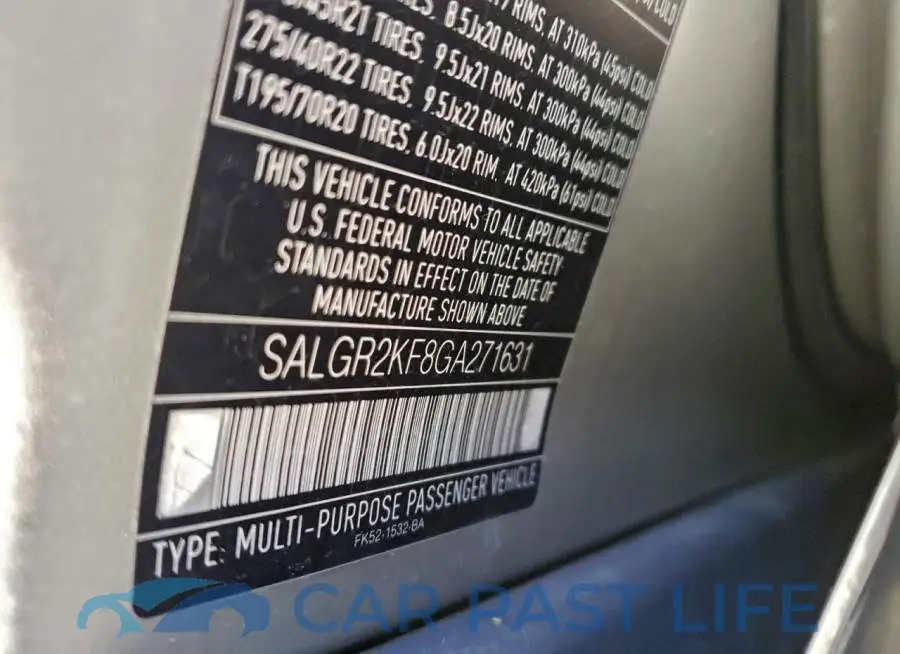 SALGR2KF8GA271631# 13