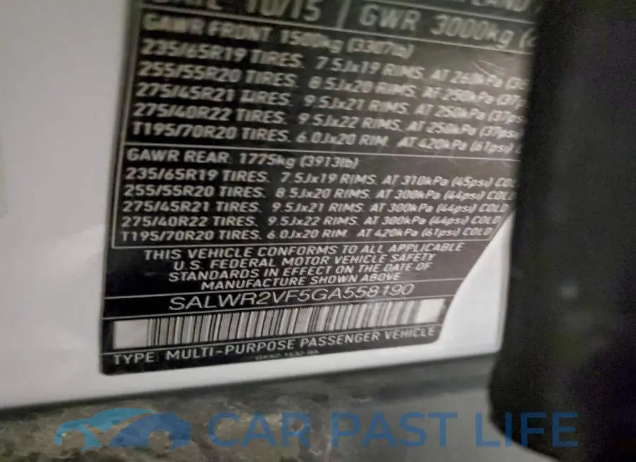 SALWR2VF5GA558190# 13
