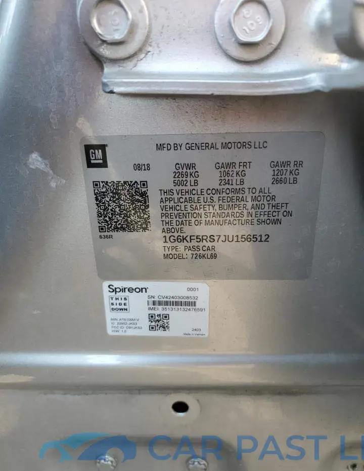 1G6KF5RS7JU156512# 12