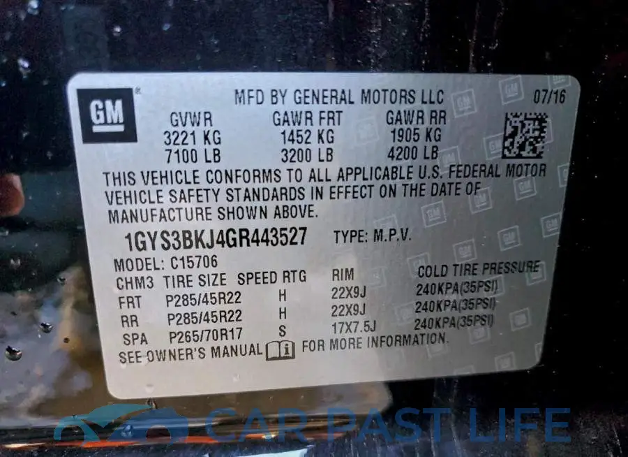 1GYS3BKJ4GR443527# 13