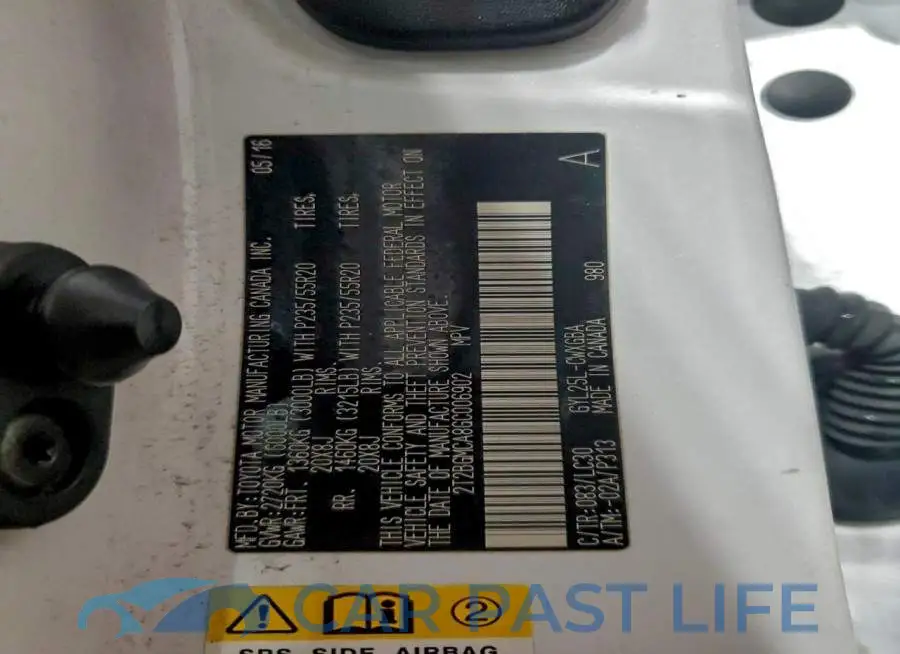 2T2BGMCA8GC006902# 13