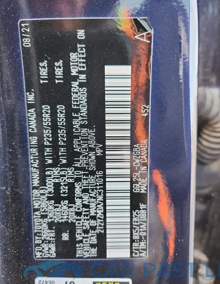 2T2YZMDA7NC311016# 14