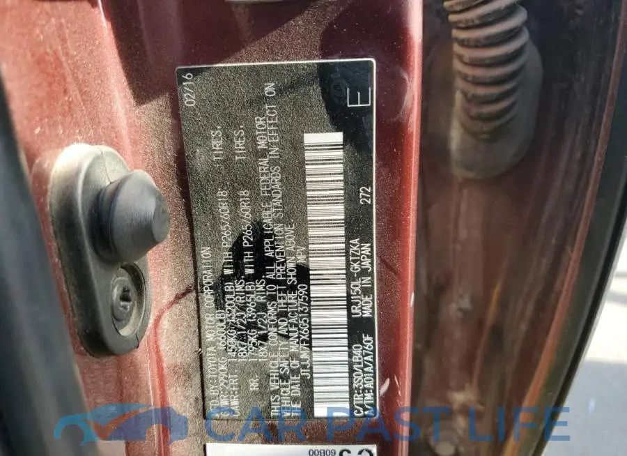 JTJJM7FX6G5137590# 13