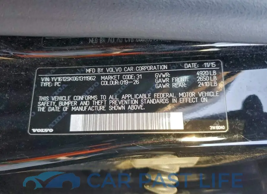 YV1612SK0G1311962# 12