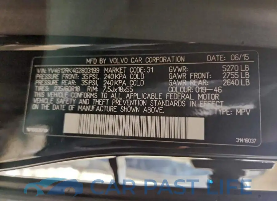 YV4612RK4G2803199# 13