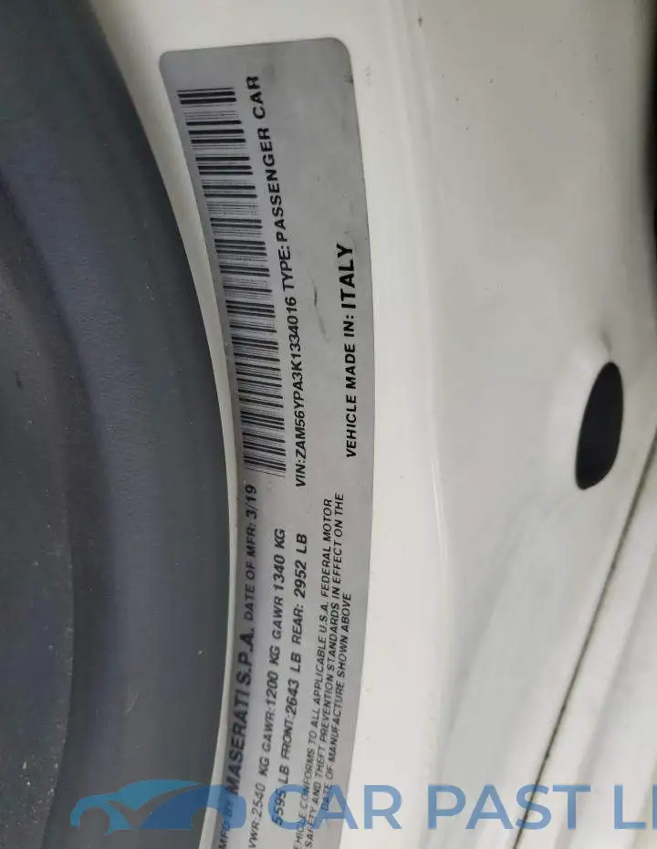 ZAM56YPA3K1334016# 12