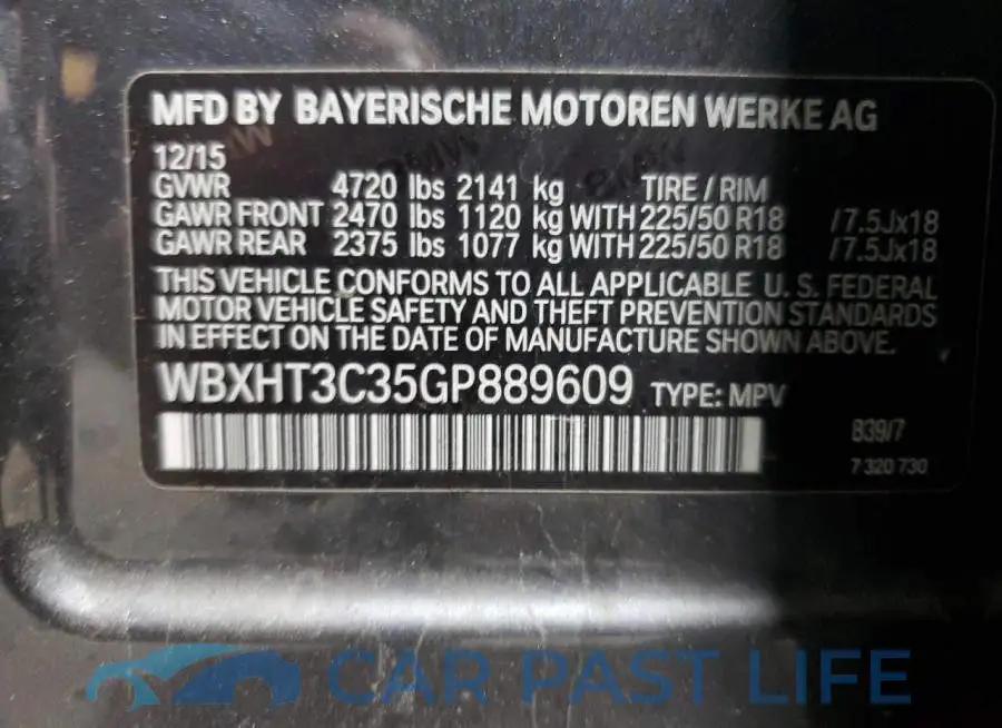 WBXHT3C35GP889609# 13