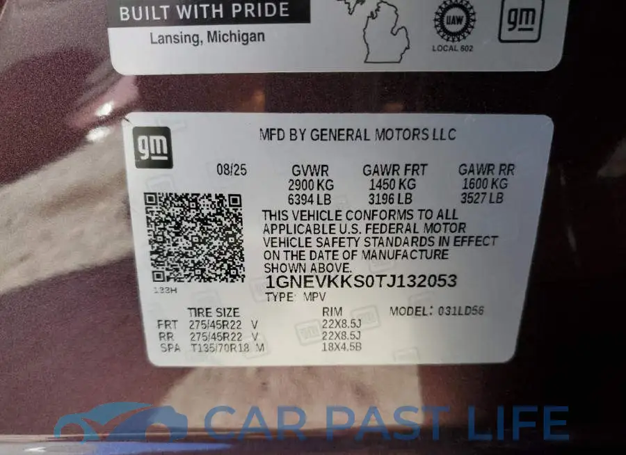 1GNEVKKS0TJ132053# 13