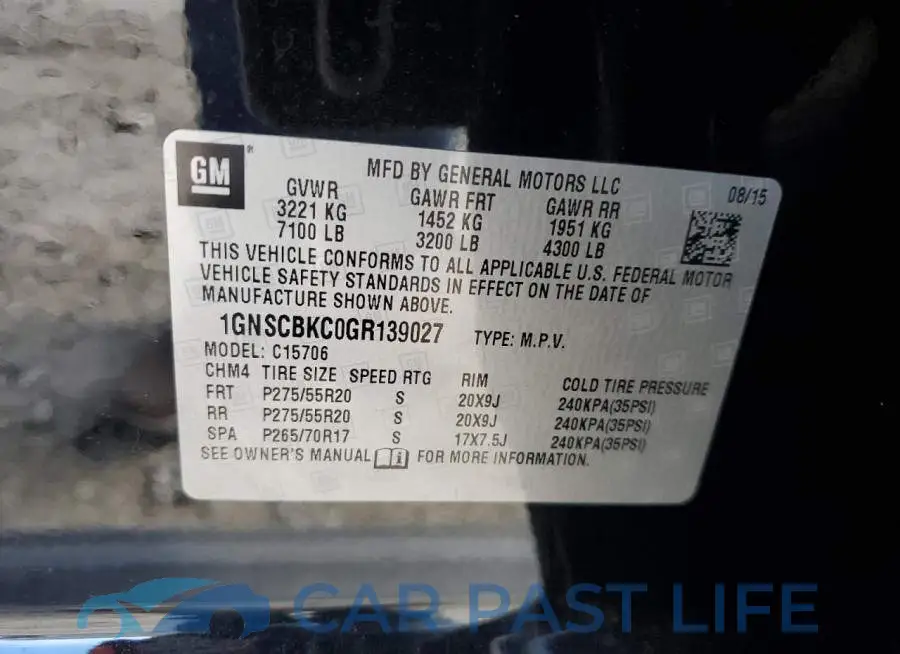 1GNSCBKC0GR139027# 13