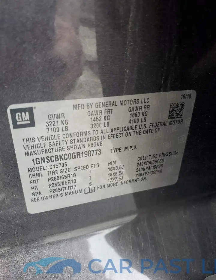 1GNSCBKC0GR198773# 13