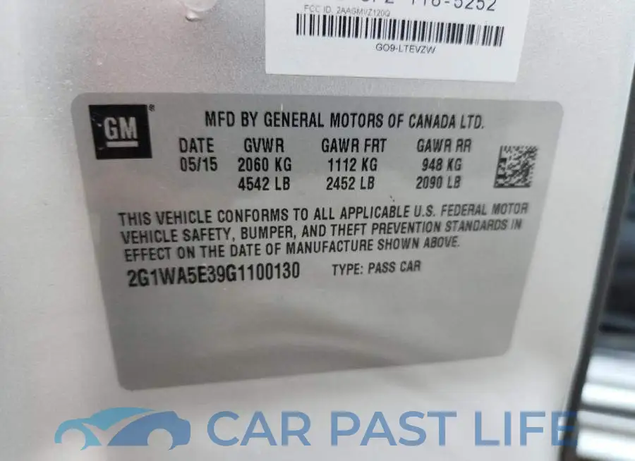 2G1WA5E39G1100130# 12